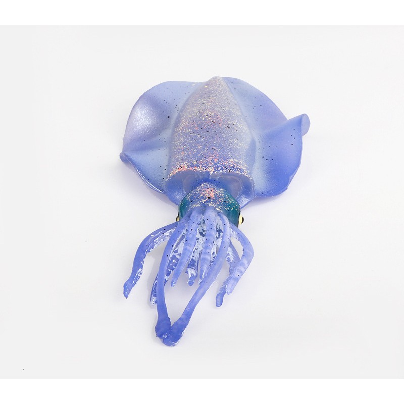 Gemini&Genius 2Pcs Squids Toys, Marine Bioluminescent Animals Cuttlefishes Toys Sea Life Action Figures Gift Great for Educational, Cake Topper, Swim, Bath Toys, Stocking Stuffers for Kids 